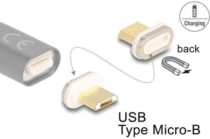 Delock Magnetic Adapter USB Type Micro-B male