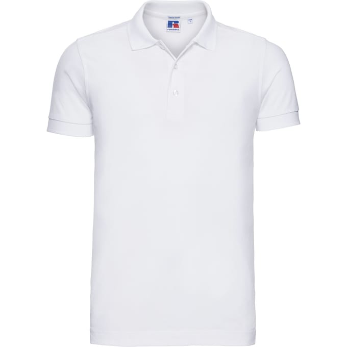 Russell Heren Rekken Korte Mouw Poloshirt (Wit)