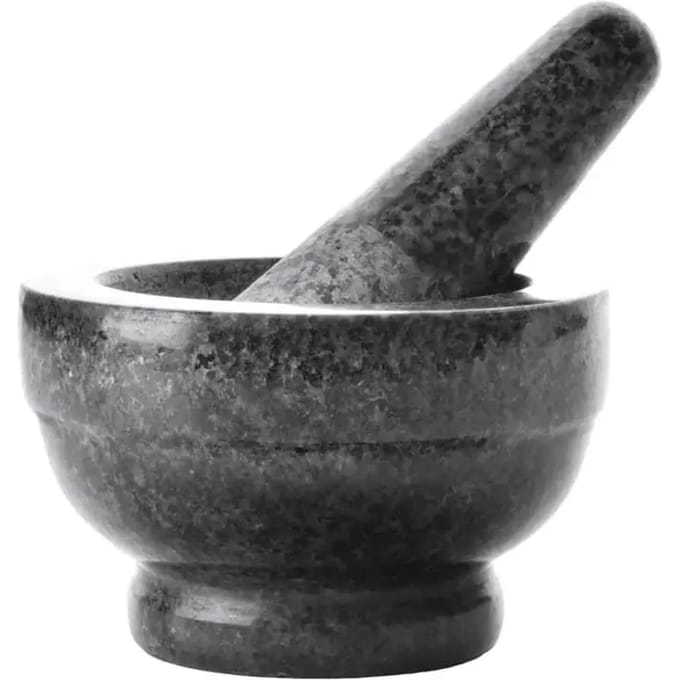 Granieten vijzel en stamper Lacor 12x8 cm