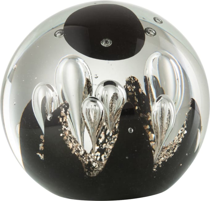 J-Line presse-papier magic - glas - goud/zwart - medium