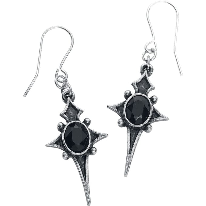 Alchemy Gothic - Gothic Oorbel - Star Earrings - voor Vrouwen - zilverkleurig