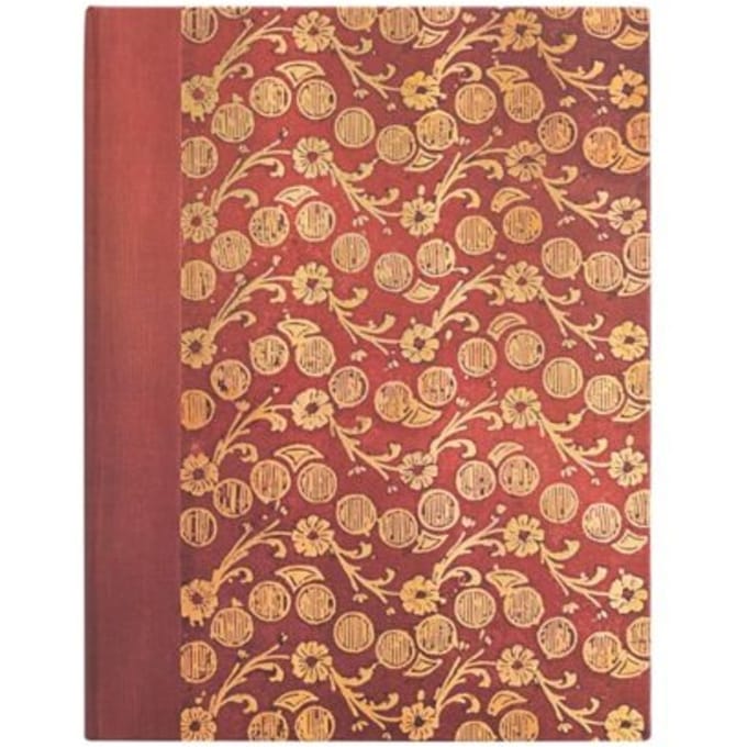 Paperblanks cahier, formaat 18 x 23 cm., uitvoering virgina woolf's notebooks - the waves