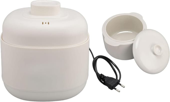 Zyrex® Slowcooker met timer - Slowcooker - Crockpot - Wit - ‎23cm x 23cm x 22cm
