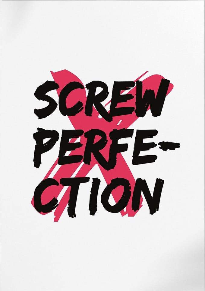 Screw Perfe-ction (Motivatie & Inspiratie) | Poster | A3: 30 x 40 cm