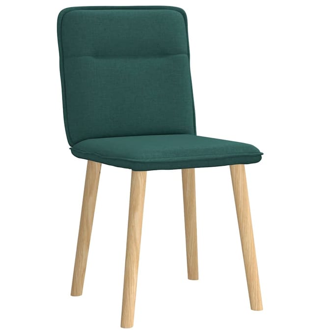 vidaXL Eetkamerstoelen 2 st stof donkergroen