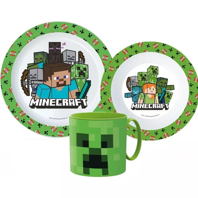 MINECRAFT Set Alimentaire Assiette Bol Tasse Cuisine 256