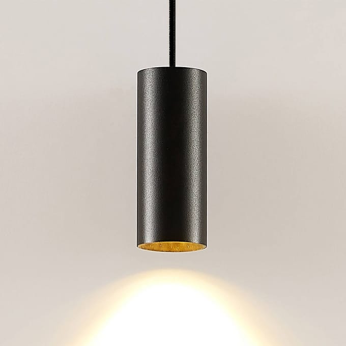 Arcchio - hanglamp - 1licht - Aluminium - H: 15 cm - GU10 - zwart