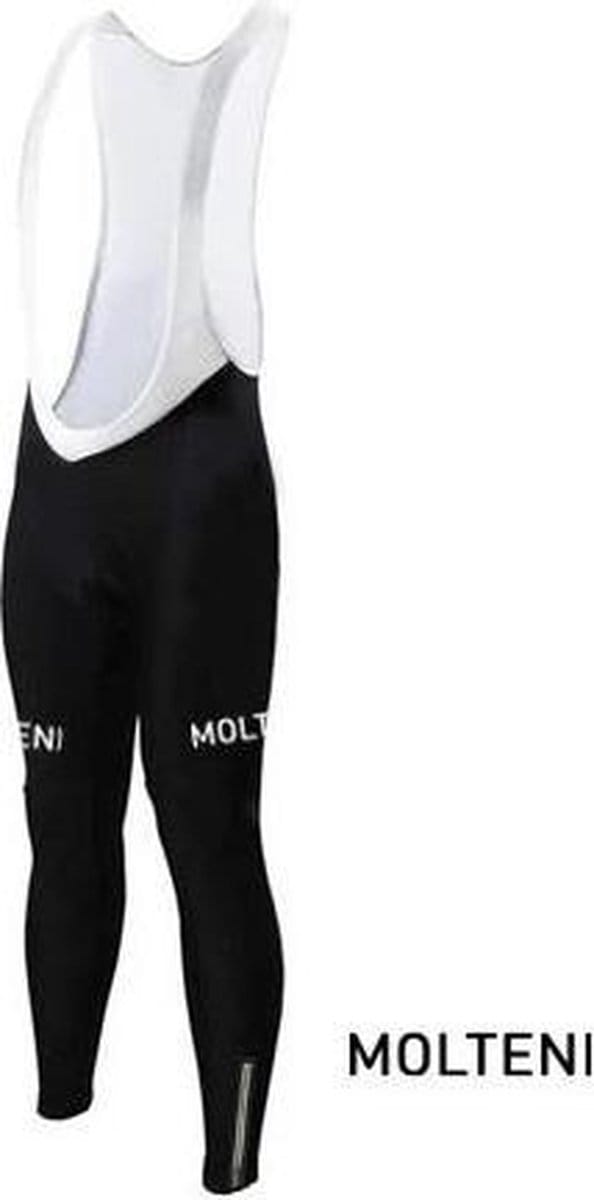 Lange Wielerbroek Molteni Zwart - REDTED - L