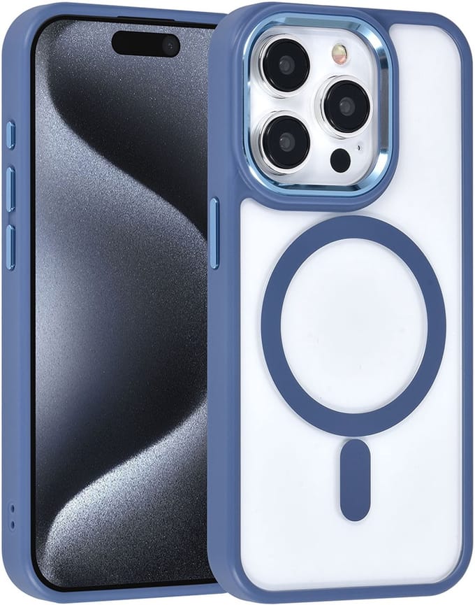 UNIQ Accessory Back Cover - Apple iPhone 15 Pro - Blauw - MagSafe-ring - Duurzaam ontwerp