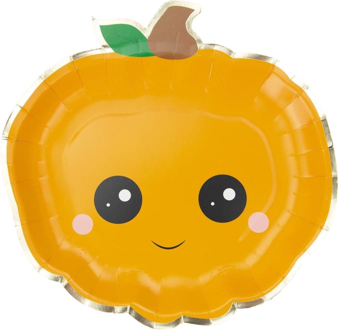 PARTYPRO - 8 Sweety pompoen papieren bordjes 23 cm