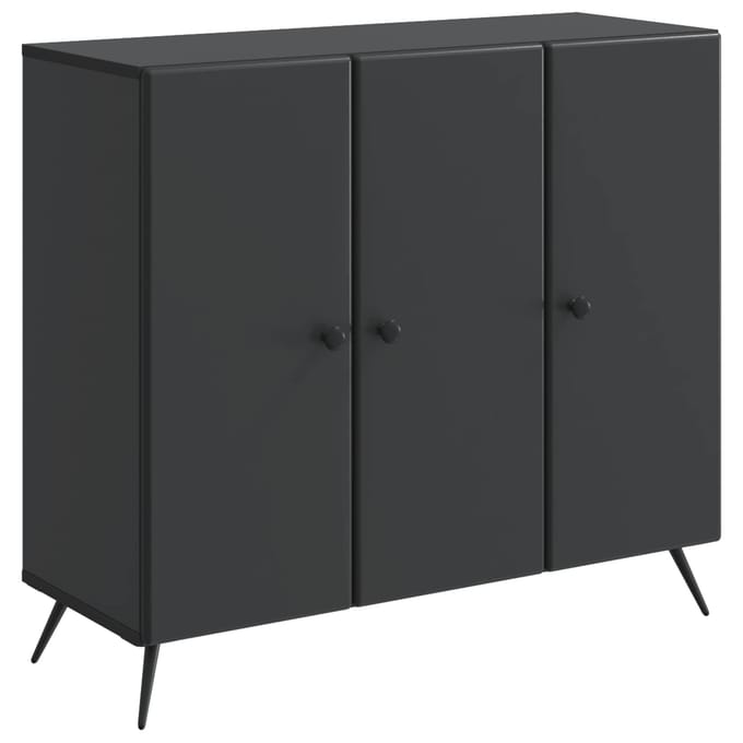 vidaXL - Dressoir - Zwart - 89 - x - 34,5 - x - 80 - cm - Bewerkt - hout