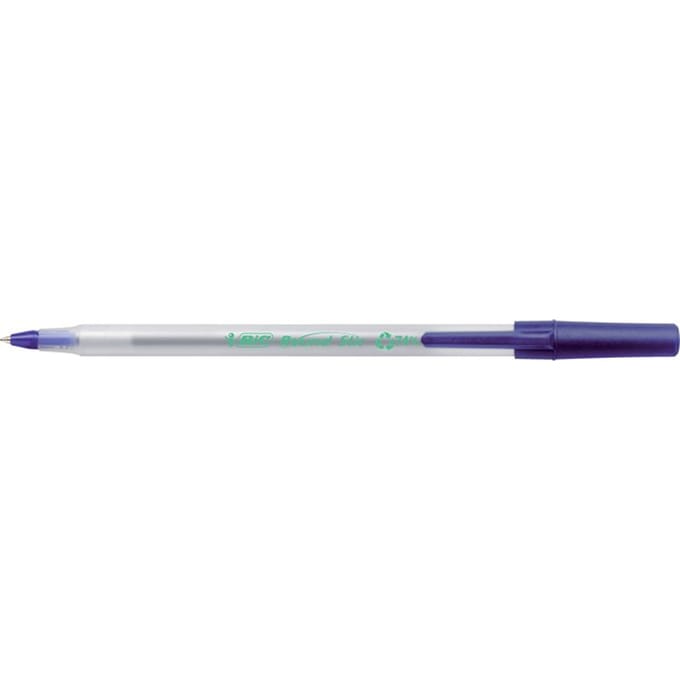 Balpen Bic Ecolutions round stic medium blauw
