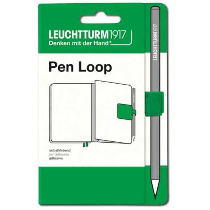 Leuchtturm1917 pen loop zelfklevende pennenlus lenteblad groen