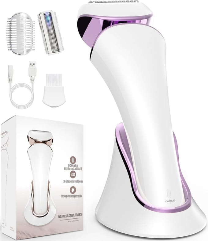 SCH® Bikinitrimmer - Trimmer - Wit/Paars - 18cm x 7cm x 13cm