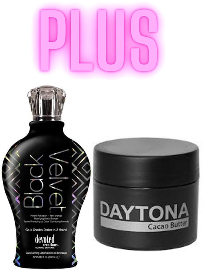 Devoted Creations Black Velvet 360 ml + Daytona Cacao Butter 100 ml met anti aging effect !