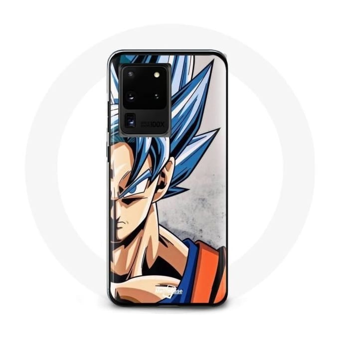 Hoesje voor Samsung Galaxy S20 Ultra Anime Dragon Ball Goku Blue Hair