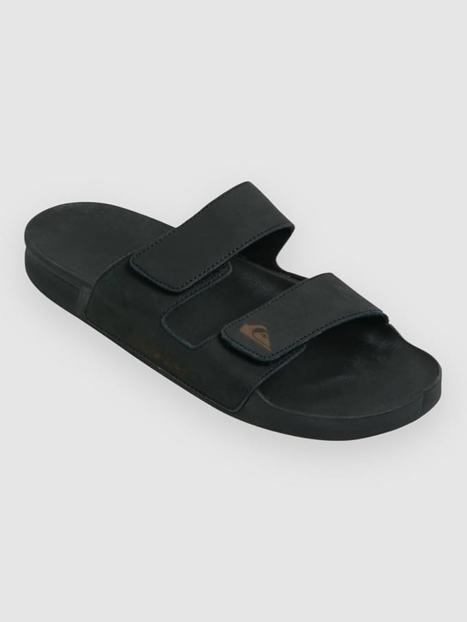 Quiksilver Rivi Leather Slippers Zwart EU 43 Man