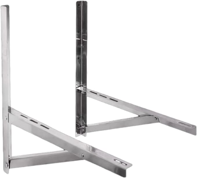 Airco Beugel - Buitenunit Houder - Stabiliteit Buiten - Inklapbaar Ontwerp - 457 cm - Zilver