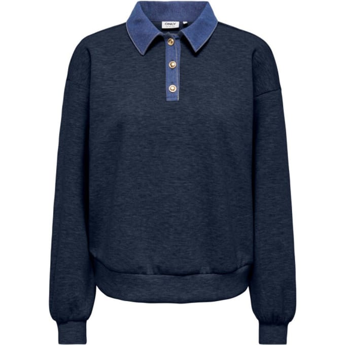 Only Onlscarlet ls polo mix sweat ub pr swt navy