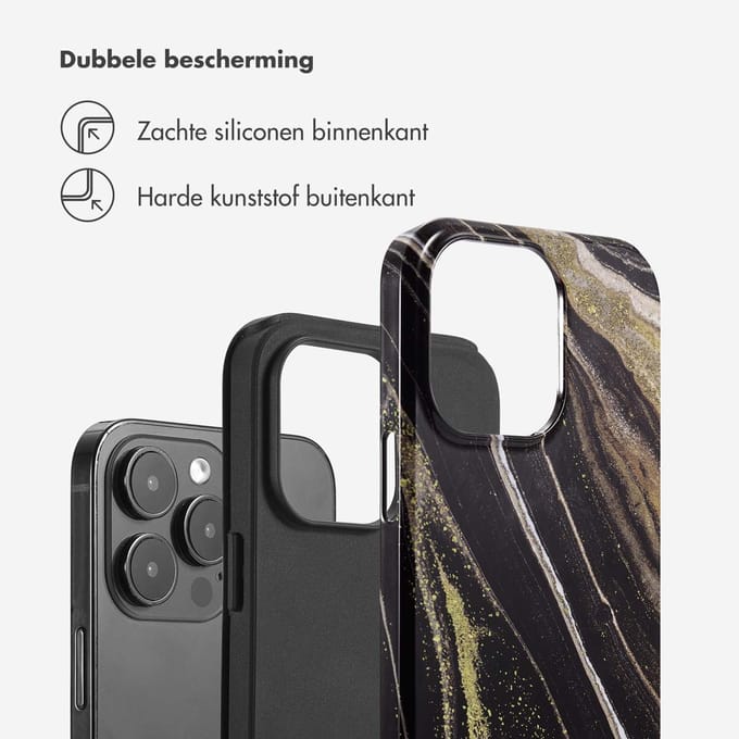 Selencia Hoesje - Geschikt voor Apple iPhone 14 Pro Max - Backcover - Chic Marble