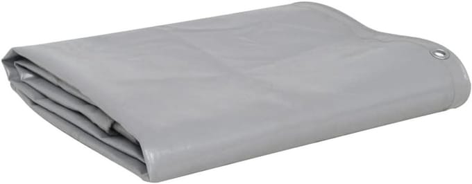 Afdekzeil - Dekzeil Waterdicht - Bescherming Buiten - Scheurvast PVC Coating - 2.5 x 3.5 m - Grijs