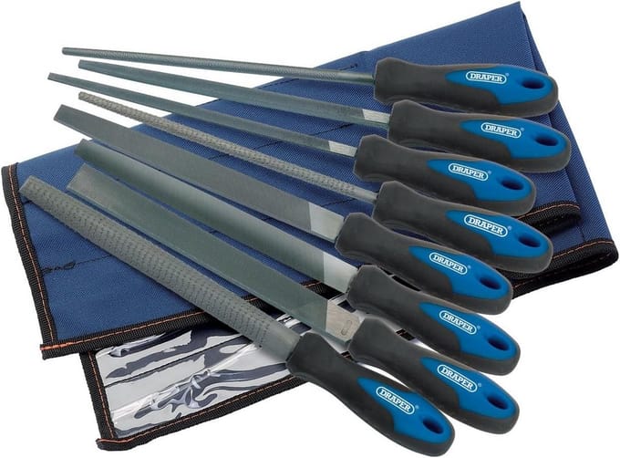 Vijl- en Raspset met Softgrip 200 mm - 8 Delig