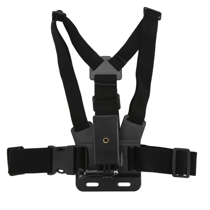 Harnais de poitrine pour téléphone portable Outdoor Live, sangle de poitrine pour DJI Osmo Action black