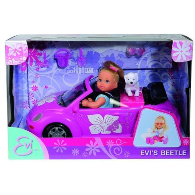 Simba - Evi Love - Evi met Beetle Wagen 23cm - minipop - vanaf 3 jaar