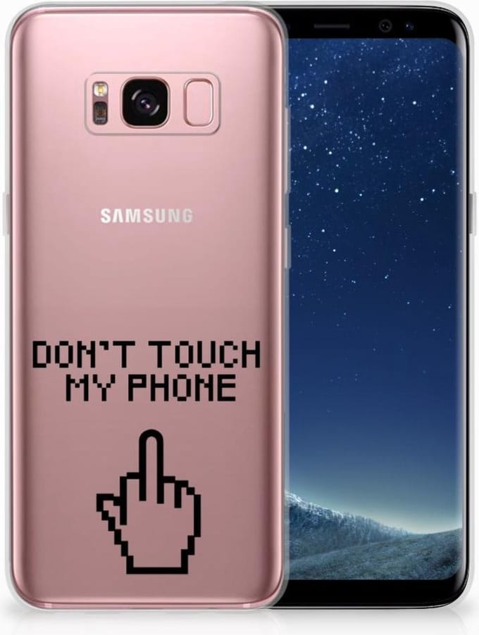 Samsung Galaxy S8 Silicone-hoesje Finger Don't Touch My Phone