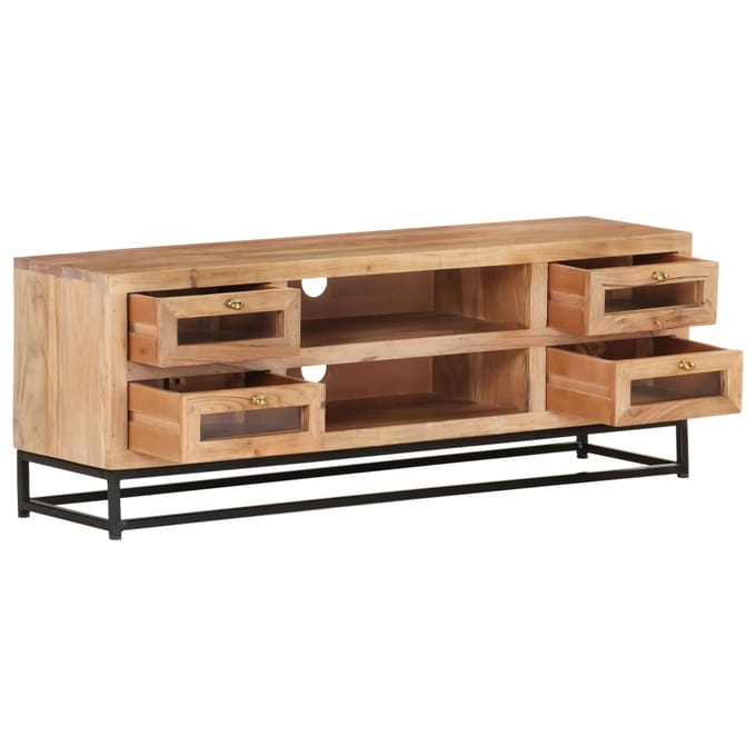 vidaXL - Tv-meubel - 110x30x40 - cm - massief - acaciahout