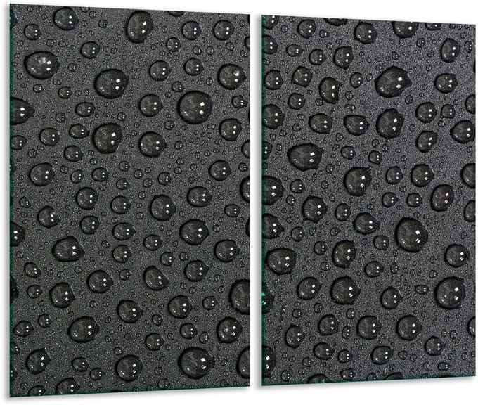 TMK ArtDeko - Snijplank - Glas - 2x 30x52 cm - Zwart