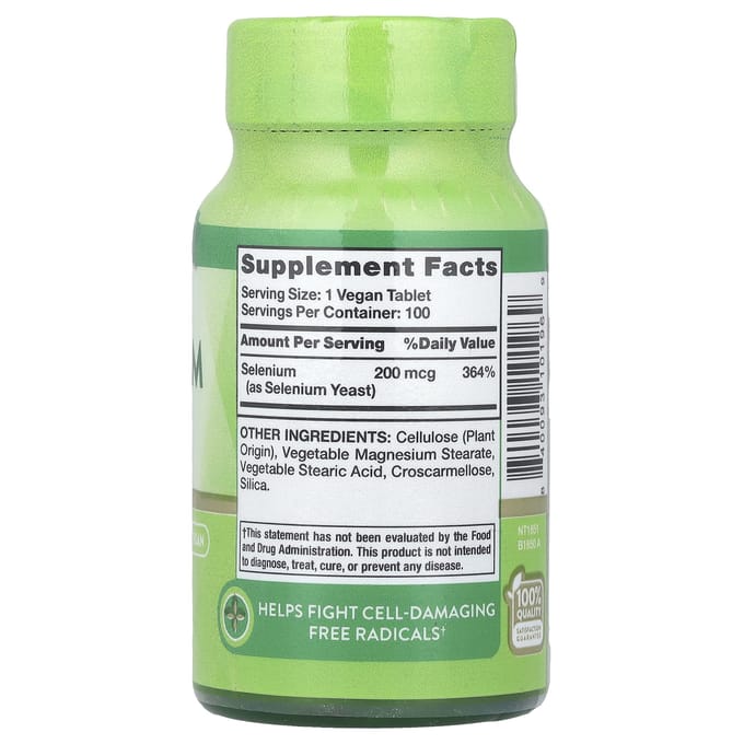 Nature's Truth, Sélénium, Haute Puissance, 200mcg, 100 Comprimés
