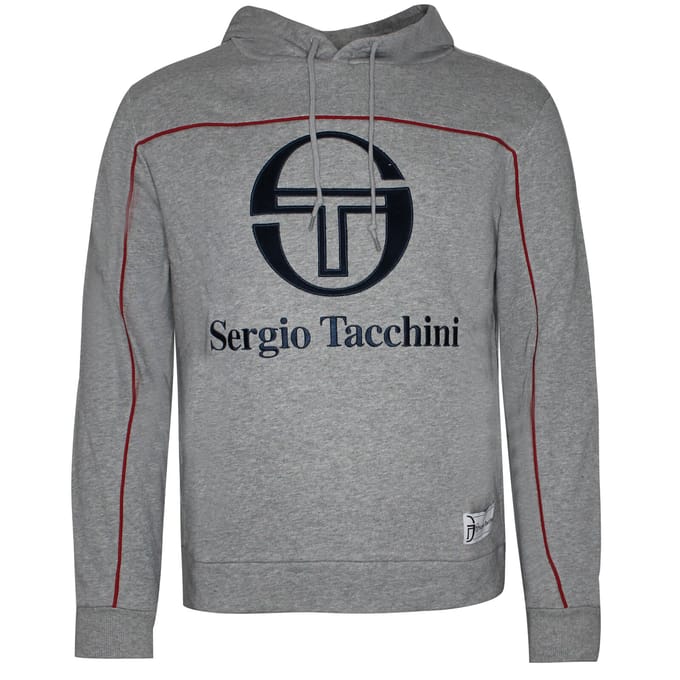 Sergio Tacchini Ground Hoodie Heren Pullover Sweater Grijs Trui 37865 915 X19A
