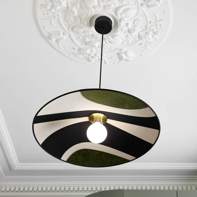 MARKET SET Sonia Laudet hanglamp, Ø 80 cm berkenhout
