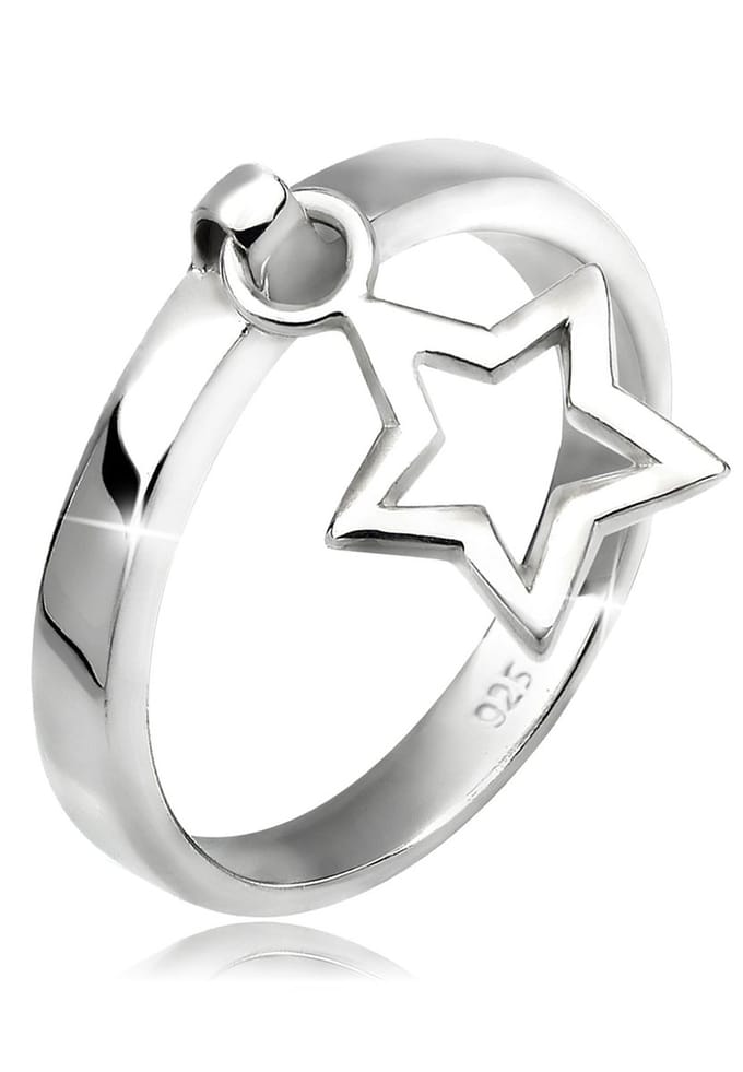 Elli - Ring - Dames ster hanger in 925 sterling zilver - Dames