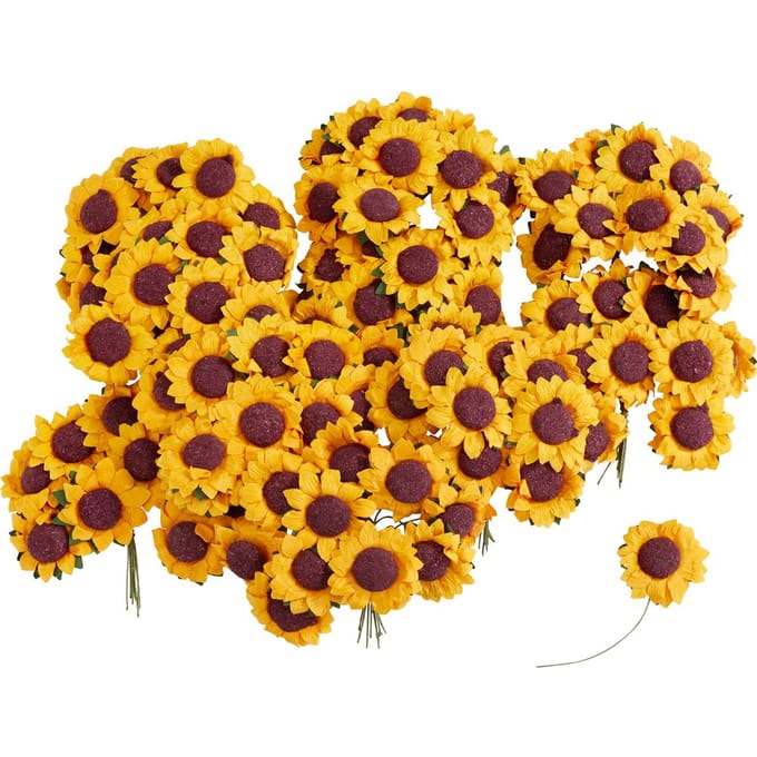 VBS Papieren zonnebloem met draad