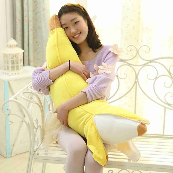 Banaan Knuffel Knuffel Banaan Knuffelkussens yellow