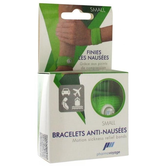 Pharmavoyage Paire de Bracelets Anti-nausées Vert Taille S beige