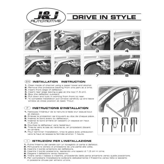 J&J AUTOMOTIVE | Heko Deflecteurs d'air Déflecteurs de Vent Pour Bmw 5 E34 1988-1996