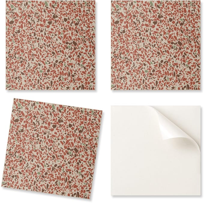 Esthetische vinyl wandtegels met abstract steenpatroon, 9x30x30 cm