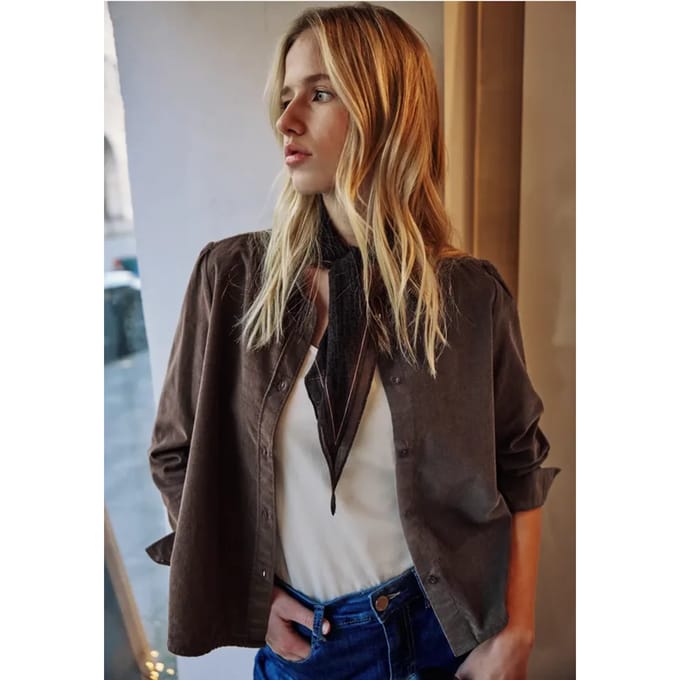 Corduroy overhemd blouse