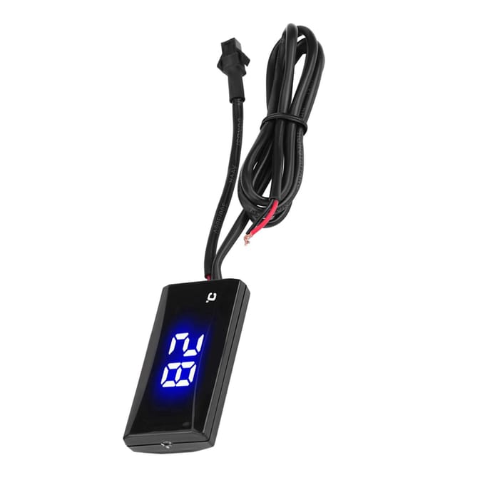 Thermomètre numérique pour moto, indicateur de température d'eau, lumière bleue black