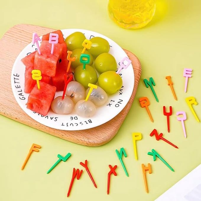 Mini tandenstokers en fruitvorken - 52-stuk set