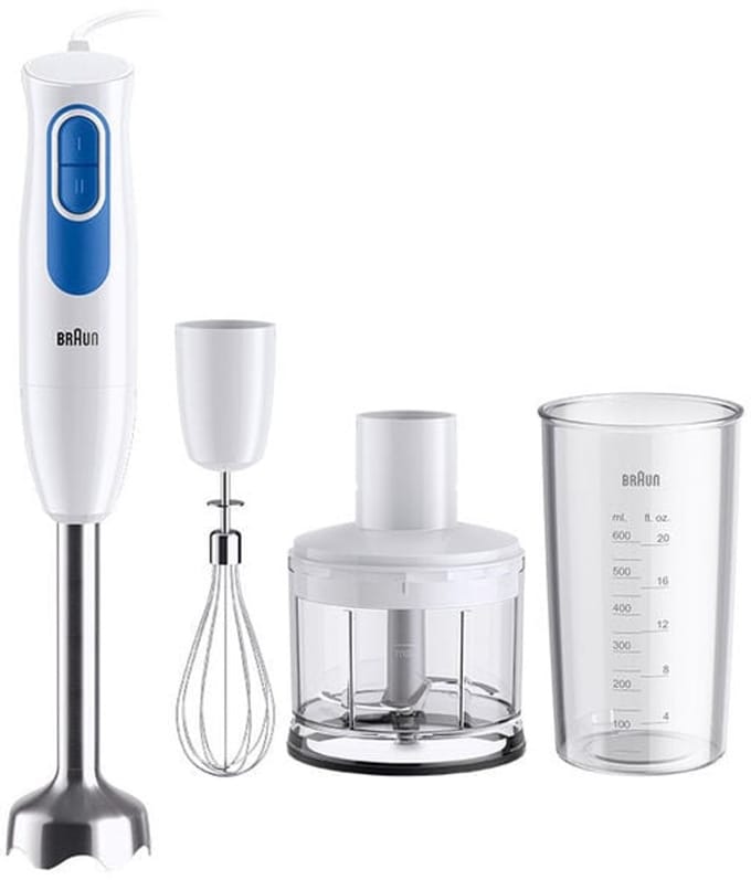Braun MultiQuick 2 MQ20.236MWH – Staafmixerse - Easy 2-speed bediening - Inclusief 500 ml Hakmolen en Garde - Wit - 600 W