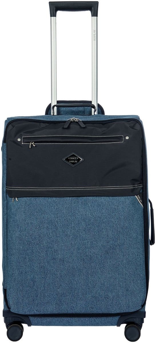 Bric's Bric's x Replay 4 wielen Trolley 71 cm - Zachte bagage - - light denim