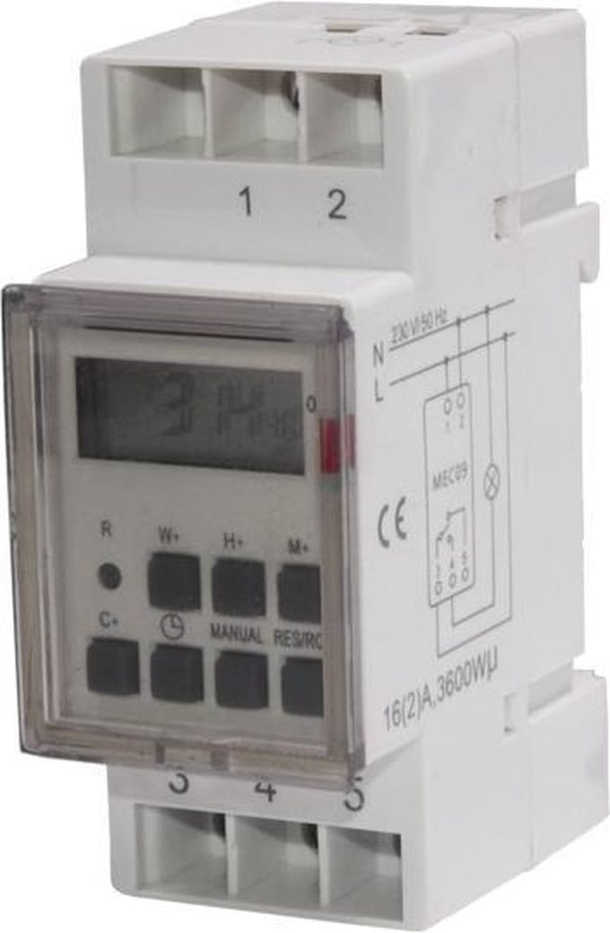 Maclean MCE09 - Digitale Tijdschakelaar - Schakelklok Timer / 220-240 V