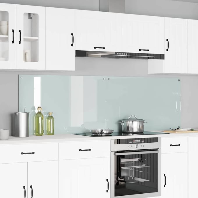 vidaXL - Keukenachterwand - 2 - st - Wit - 100 - x - 60 - cm - gehard - glas