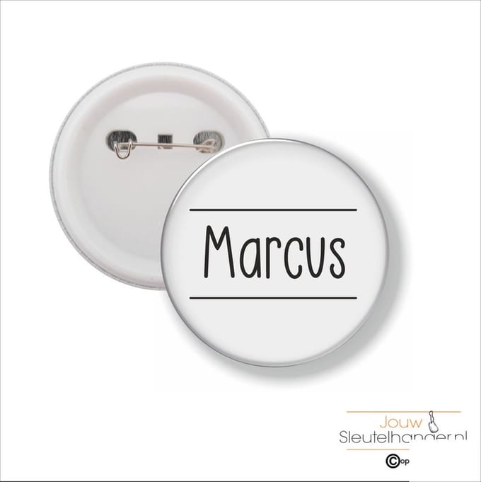 Button Met Speld 58 MM - Marcus