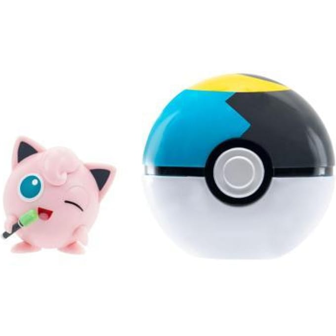 Pokemon Clip 'n Go Jigglypuff met Moon Bal Bekende knuffels