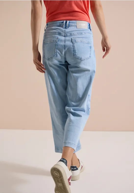 7/8 Wide Leg jeans met gehaakt detail